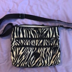 Kipling zebra stripe purse